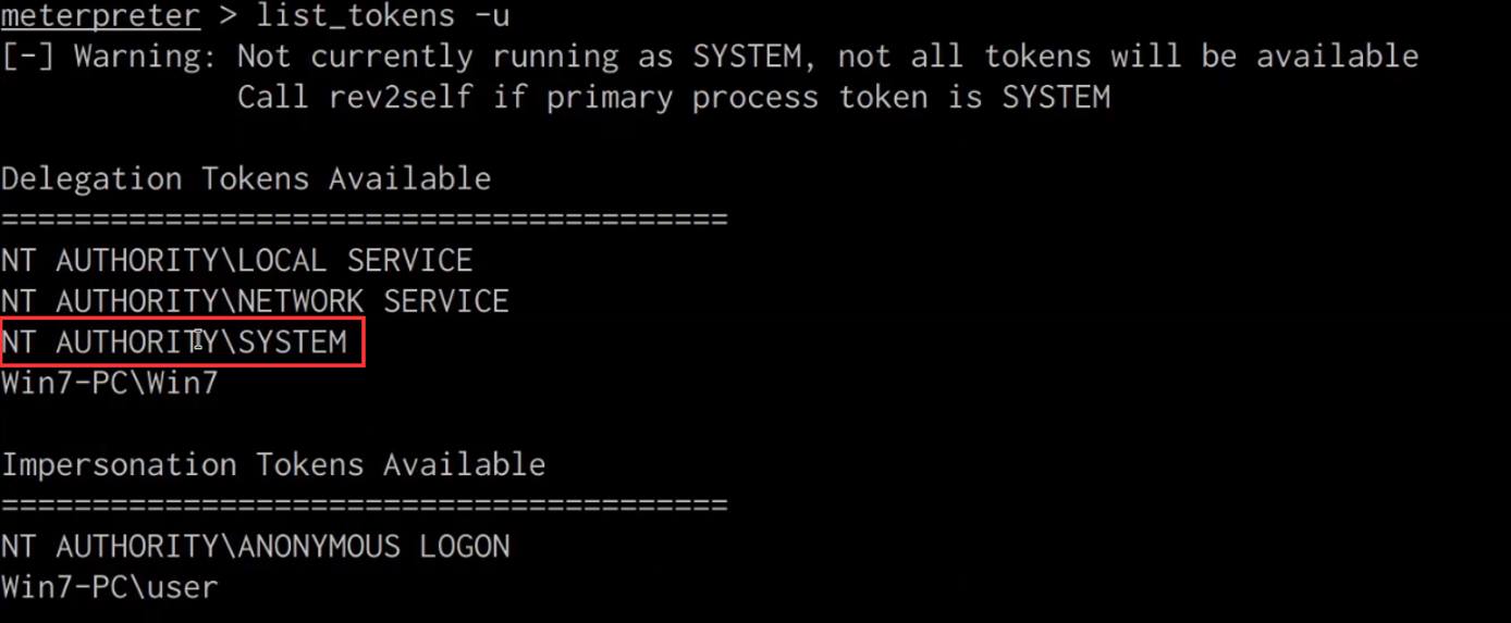 list_tokens output